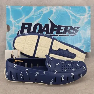 Floafers Water Shoes Mens Size 8 Country Club Drivers Blue Navy Anchor