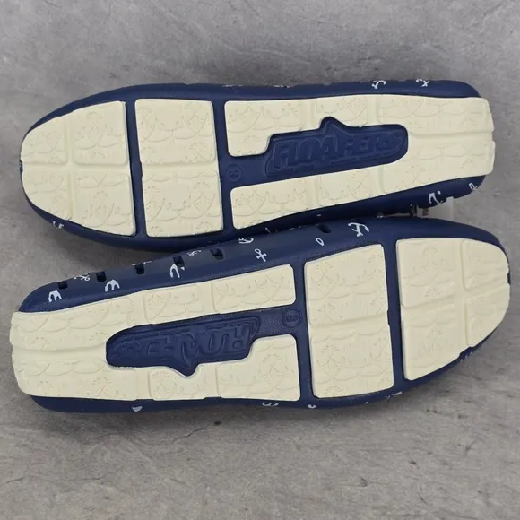 Floafers Water Shoes Mens Size 8 Country Club Drivers Blue Navy Anchor