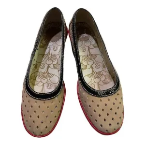 Fly London Perforated Wedge Platform Shoe Size 39 Suede