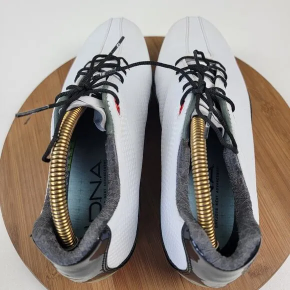 FootJoy &quot;FJ&quot; Spikes DNA 2.0 Golf Shoes 53493 White Leather EUC Men's Sz 9 M