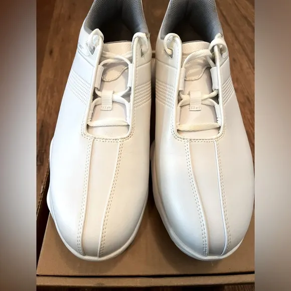 FootJoy eComfort Golf Shoes WHITE  W/Pulsar Cleats Size 9.5 Wide #1 Golf Shoes