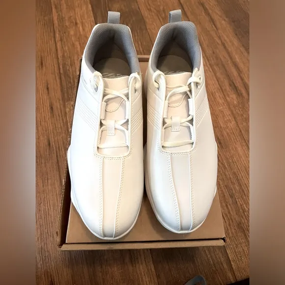 FootJoy eComfort Golf Shoes WHITE  W/Pulsar Cleats Size 9.5 Wide #1 Golf Shoes