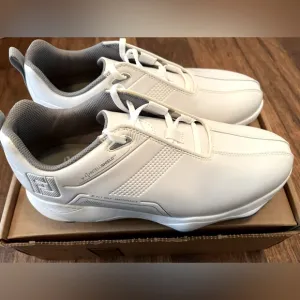FootJoy eComfort Golf Shoes WHITE  W/Pulsar Cleats Size 9.5 Wide #1 Golf Shoes