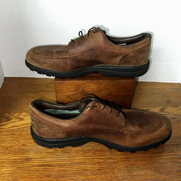 Footjoy FJ Hybrid Spikeless Brown Leather Golf Shoes - Men Size 11M - Very Nice