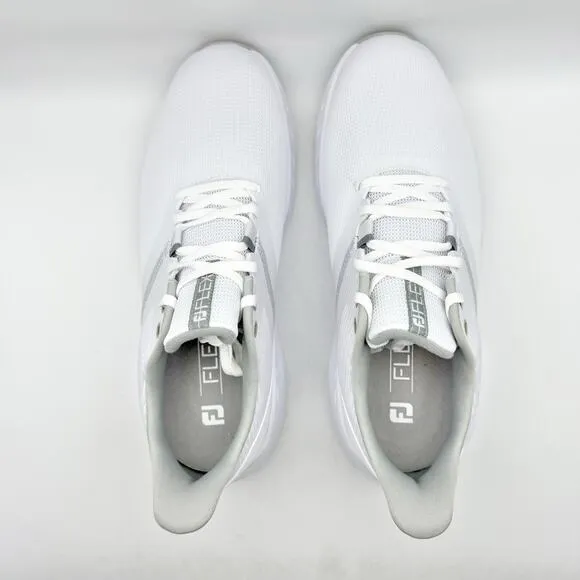 FootJoy Mens FJ Flex Golf Shoes US 10 Wide EU 43 White Athletic NIB
