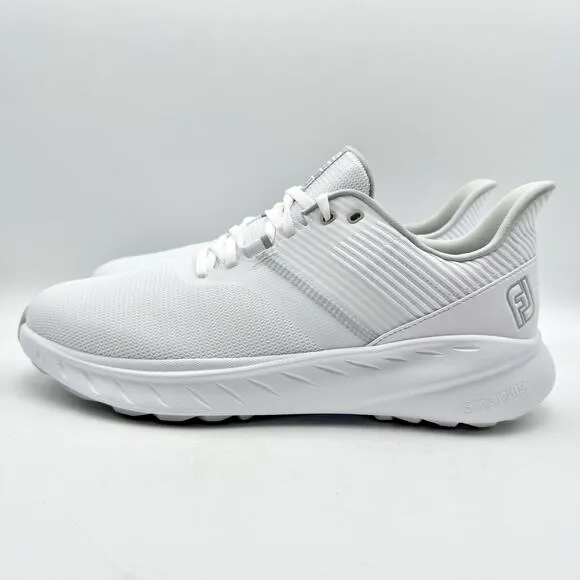 FootJoy Mens FJ Flex Golf Shoes US 10 Wide EU 43 White Athletic NIB