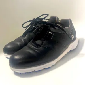 Footjoy Mens Pro SL Black Leather Spikeless Golf Shoes Size 7 Wide 53077