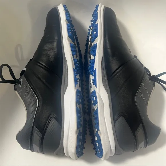 Footjoy Mens Pro SL Black Leather Spikeless Golf Shoes Size 7 Wide 53077
