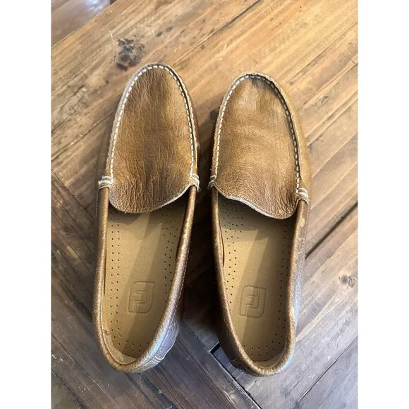 FootJoy Men’s Shoes Size 7.5 Golf Club Casuals Driving Loafers 79060 Brown