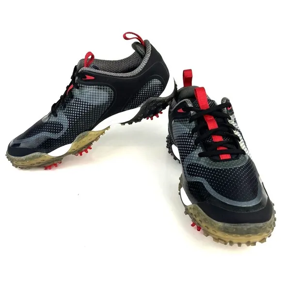 FootJoy Mens Size 8M FJ Freestyle Golf Shoes Flex Zone Black Gray 57333
