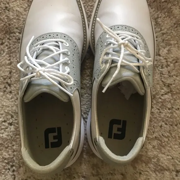 FootJoy Men's White and Gray Golf Shoes