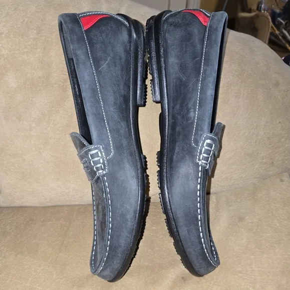Footjoy Navy Blue Nubuck Leather Loafer Golf Shoes Size 12 *Excellent Condition