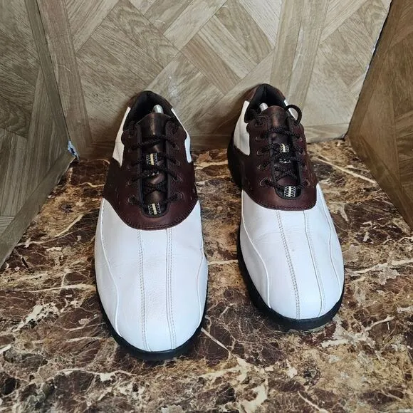 Footjoy superlites men's golf white shoes size 12.      158
