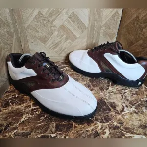 Footjoy superlites men's golf white shoes size 12.      158
