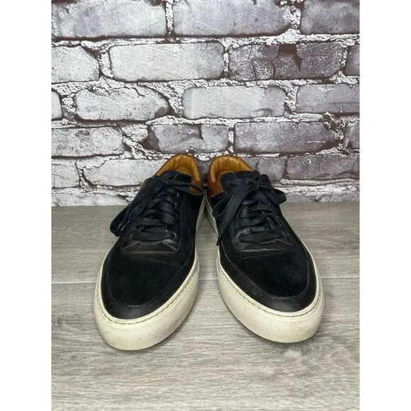 Frye Black Suede Brown Leather Lace Up Low Top Casual Shoes Men’s Sz 10M US/43EU