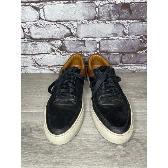 Frye Black Suede Brown Leather Lace Up Low Top Casual Shoes Men’s Sz 10M US/43EU