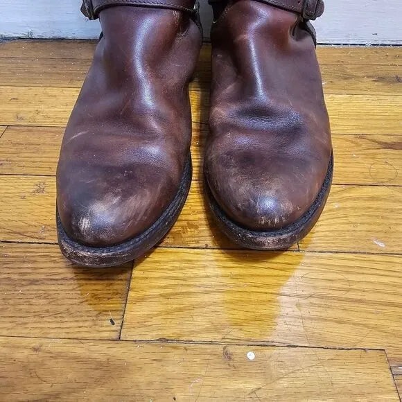 FRYE Boots Womens 8B 77775 Brown Knee high Zip Up Style