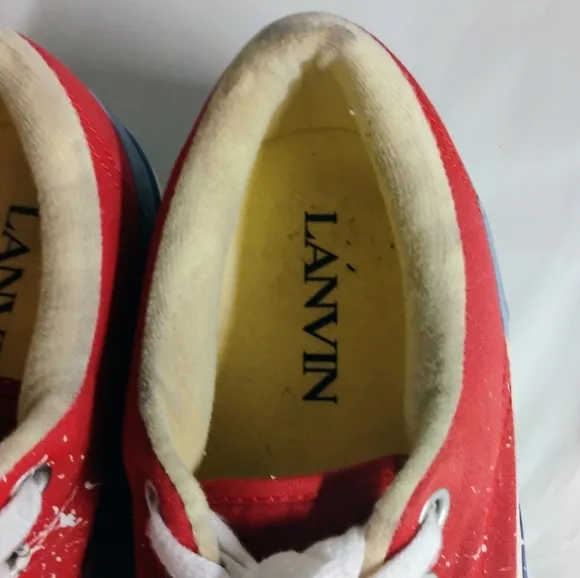 Gallery Dept X Lanvin Melted Low Top Vulcanized Paint Splatter Sneakers