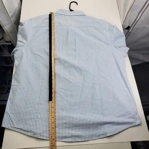 GAP Striped Oxford Button Down Long Sleeve Shirt Men's Blue &amp; White Size XXL New
