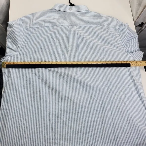 GAP Striped Oxford Button Down Long Sleeve Shirt Men's Blue &amp; White Size XXL New