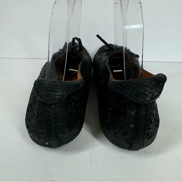 Gentle Souls Sol Zest Leather Perforated Cutout Oxford Lace-Up Flats Comfort 9
