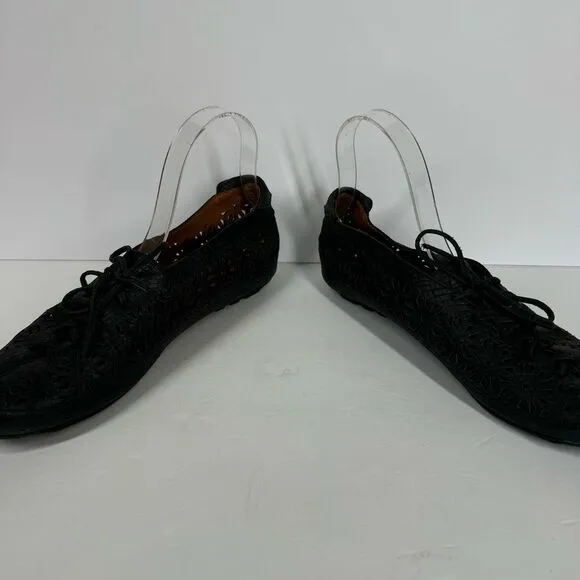 Gentle Souls Sol Zest Leather Perforated Cutout Oxford Lace-Up Flats Comfort 9