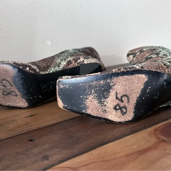 Genuine Snakeskin VTG Ankle Bootie retro lux y2k 90 80 Streetwear corpcore 39.5