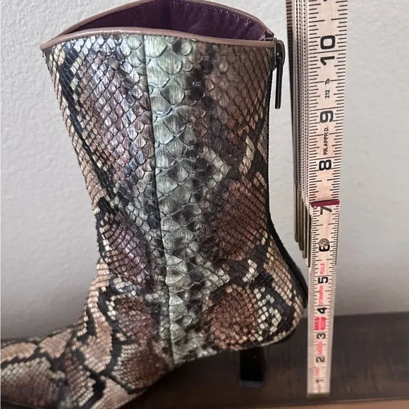 Genuine Snakeskin VTG Ankle Bootie retro lux y2k 90 80 Streetwear corpcore 39.5