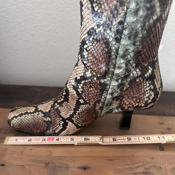 Genuine Snakeskin VTG Ankle Bootie retro lux y2k 90 80 Streetwear corpcore 39.5