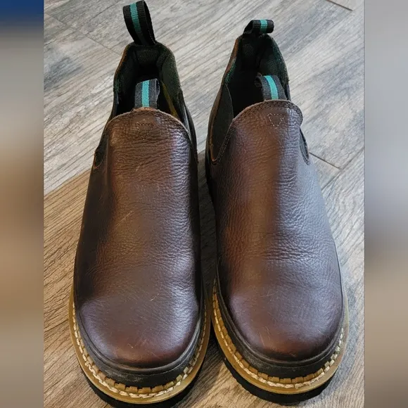 Georgia Boots Giant Romeo Brown Leather Oil Slip Resistant Shoes Soft Toe GR262