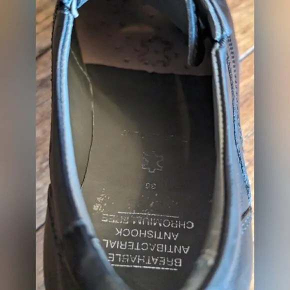 GEOX respira boys black dress shoes Size 36
