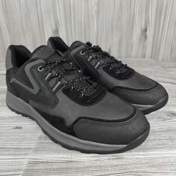 Geox Terrestre Leather &amp; Suede Black Low top Sneakers Shoes-Men's Size 7 NEW