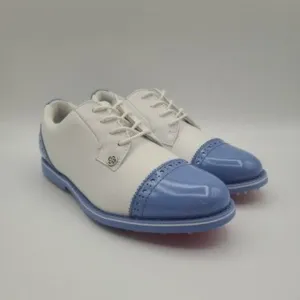 G/Fore Gallivanter Cap-Toe Women's Size 6 Snow Vista Blue Golf Shoes G4LS22EF04