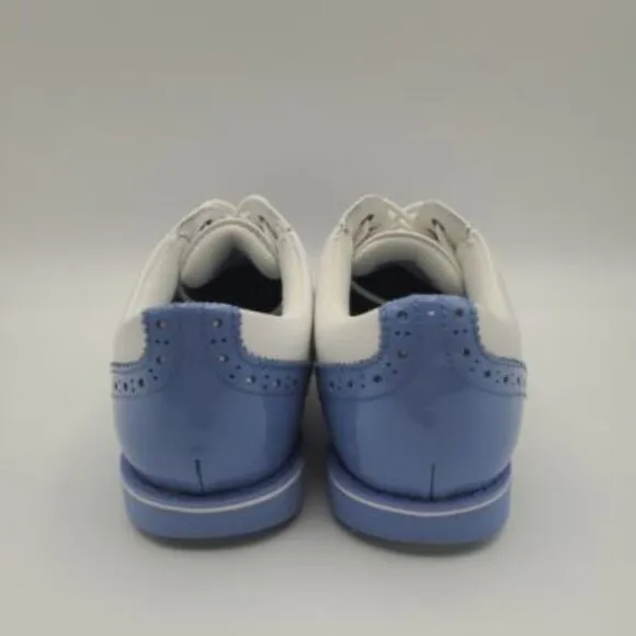 G/Fore Gallivanter Cap-Toe Women's Size 6 Snow Vista Blue Golf Shoes G4LS22EF04