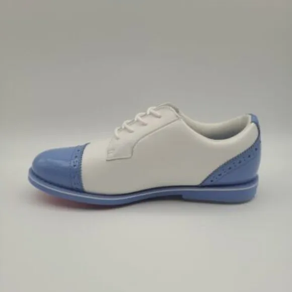 G/Fore Gallivanter Cap-Toe Women's Size 6 Snow Vista Blue Golf Shoes G4LS22EF04