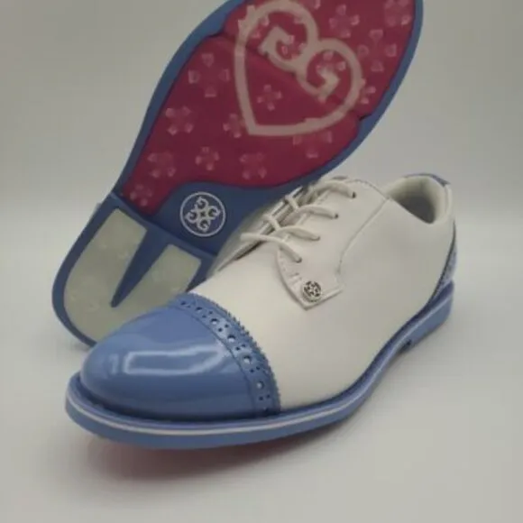 G/Fore Gallivanter Cap-Toe Women's Size 6 Snow Vista Blue Golf Shoes G4LS22EF04