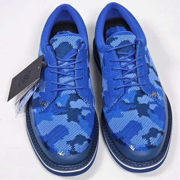 G/FORE Men's Gallivanter Tuxedo Camo Knit Racer Blue Golf Shoes G4