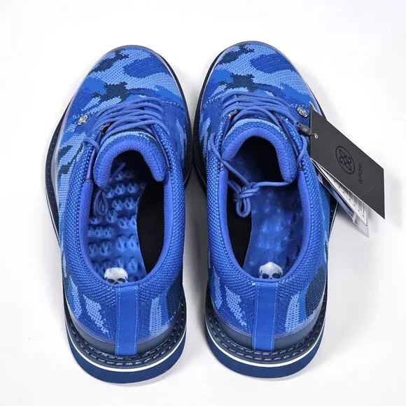 G/FORE Men's Gallivanter Tuxedo Camo Knit Racer Blue Golf Shoes G4