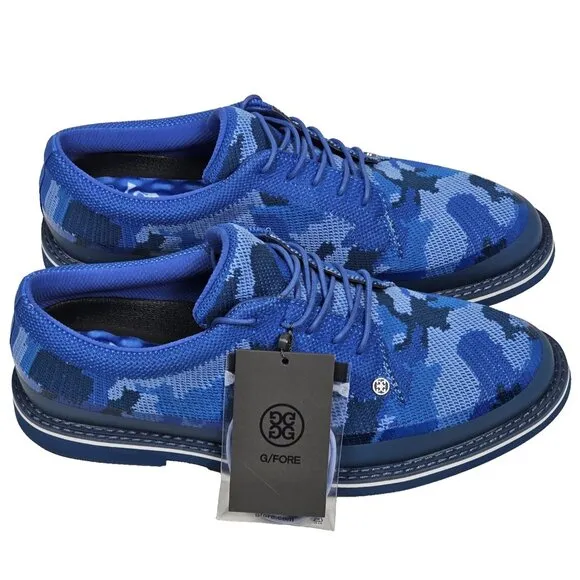 G/FORE Men's Gallivanter Tuxedo Camo Knit Racer Blue Golf Shoes G4