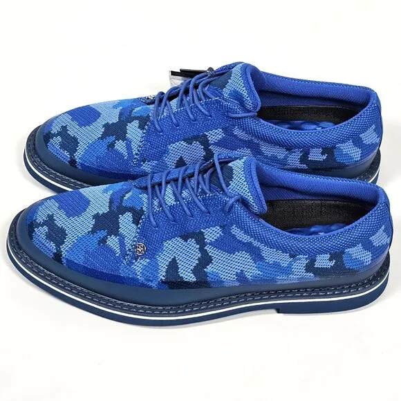 G/FORE Men's Gallivanter Tuxedo Camo Knit Racer Blue Golf Shoes G4