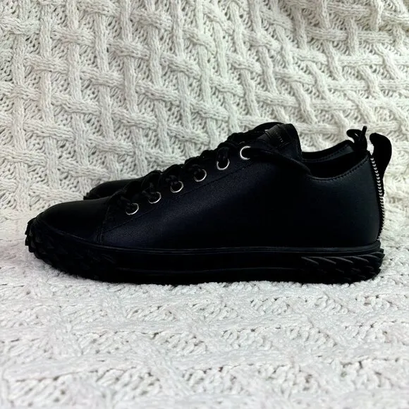 Giuseppe Zanotti Blabber $725 Low Top Sneaker Shoes Black Mens 44.5EU 11.5US NEW