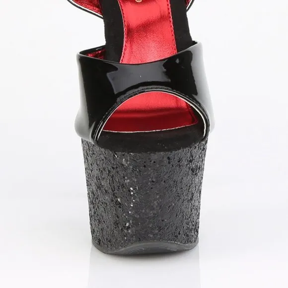 Glitter Platform Patent Leather High Heel Shoes
