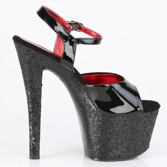 Glitter Platform Patent Leather High Heel Shoes