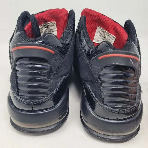 GM Cadillac Hi Top Shoes RARE Mens 9.5 Basketball Sneakers Black Red Leather