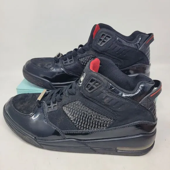 GM Cadillac Hi Top Shoes RARE Mens 9.5 Basketball Sneakers Black Red Leather