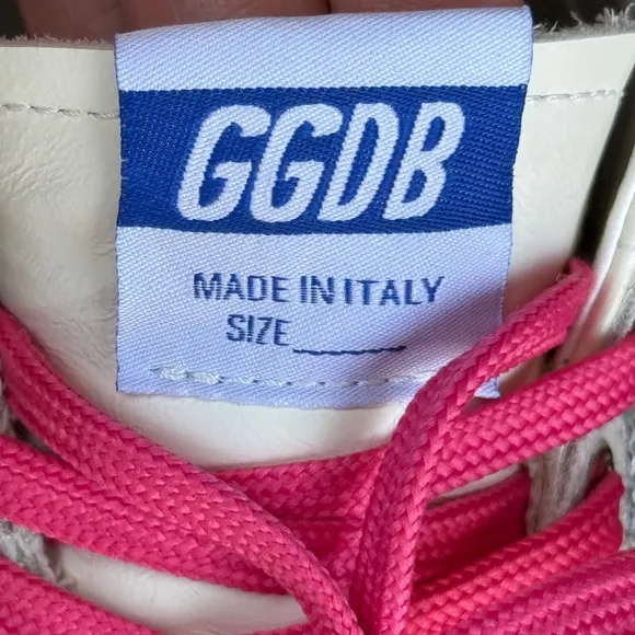 Golden Goose Women's High-Top Sneakers - White and Pink- Size EU 41