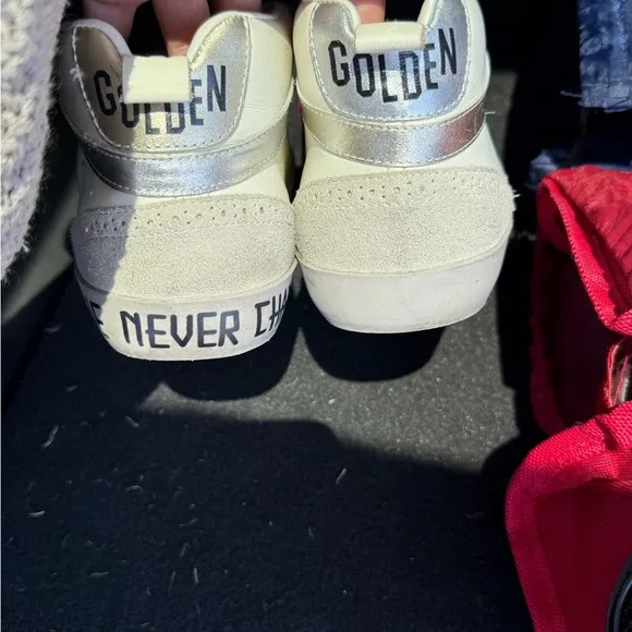 Golden Goose Women's High-Top Sneakers - White and Pink- Size EU 41