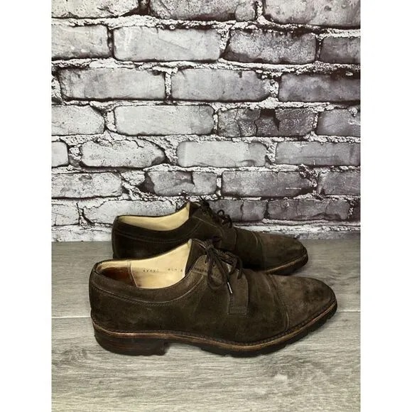 Gravati Vibram Brown Suede Leather Cap Toe Oxfords Shoes Men’s Sz 8.5M US/42EU