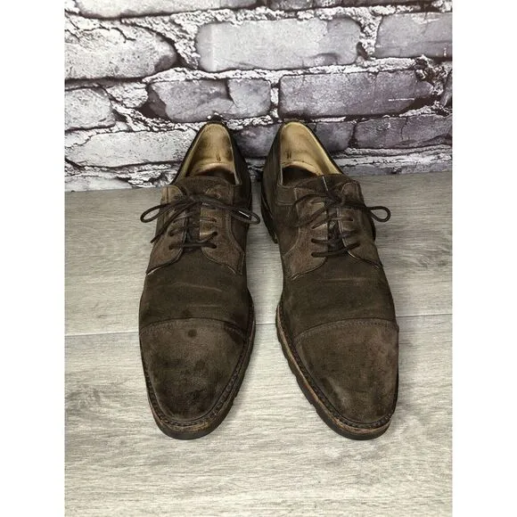 Gravati Vibram Brown Suede Leather Cap Toe Oxfords Shoes Men’s Sz 8.5M US/42EU