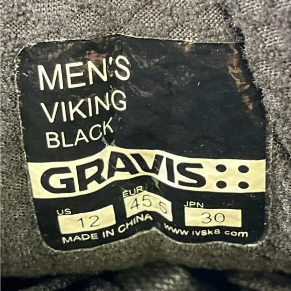 Gravis Men's Black Low-Top Shoes/Sneakers Size 12 SKU 5588 (2)
